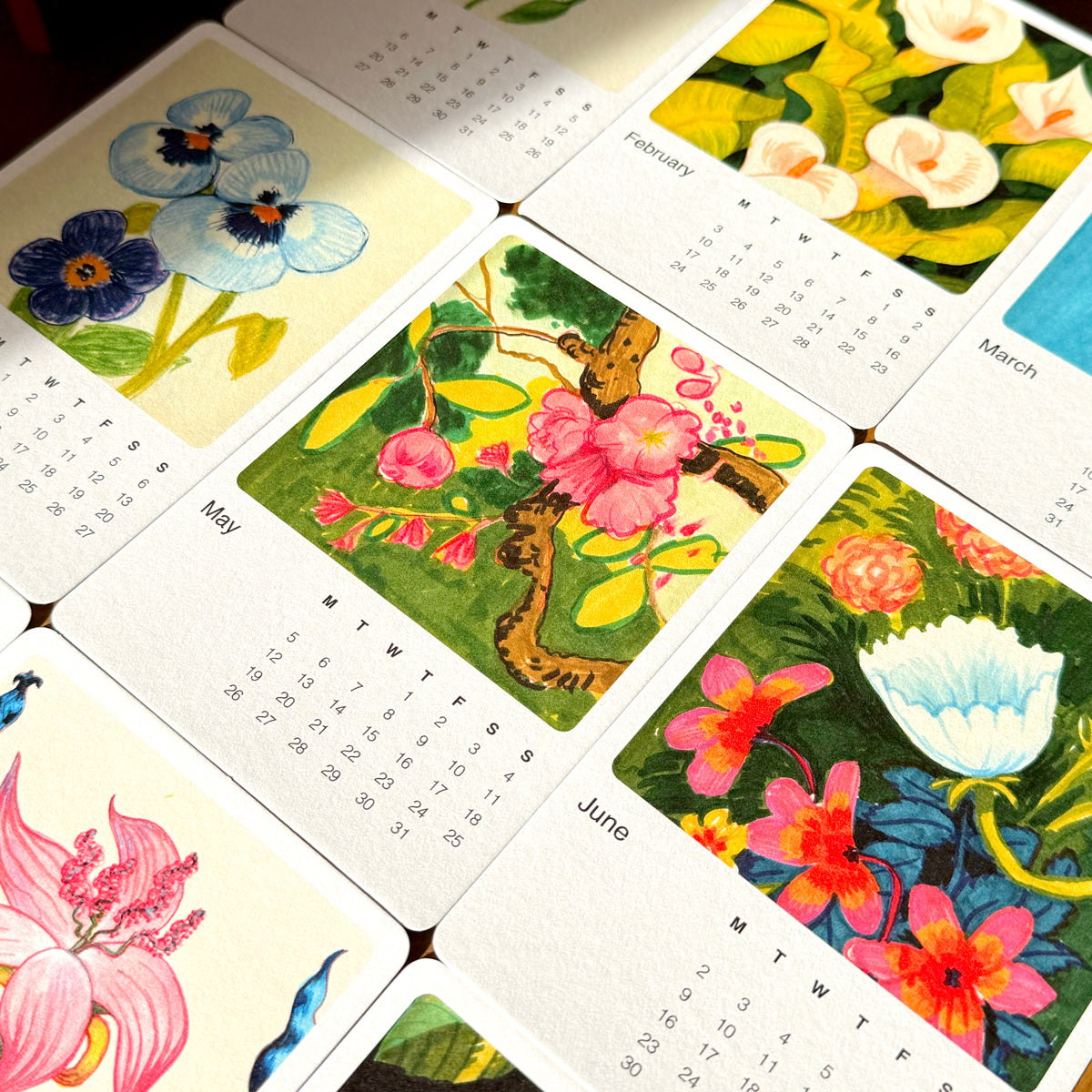 2025 Floral Postcard Calendar