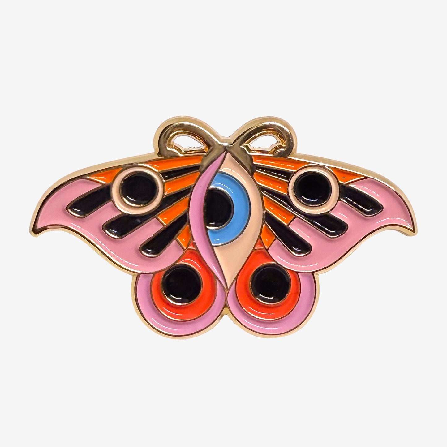 Moth Enamel Pin - Pink